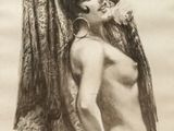 an image of a drawing of a woman with a veil on her head