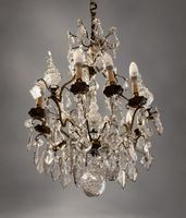LUSTRE CAGE en bronze doré à douze bras de lumières mouvemen… (photo 2)
