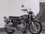 a motorcycle that is parked in a parking garage