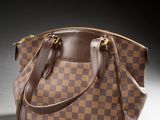 louis vuitton damier canvas and leather tote bag