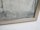 tableau représentant un homme sur un skateboard, avec des graffitis sur le mur