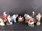 figurines représentant la Nativité de Jésus, Marie, Joseph, Joseph et Joseph