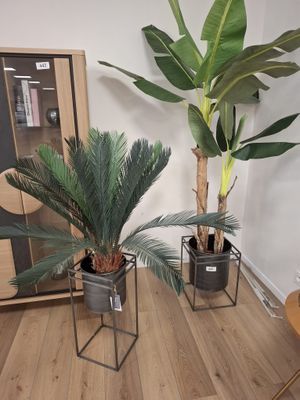 Tapis, grand bananier artificiel (pv 602€)et cache pot, un p… - Photo 1