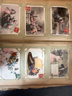 a lot of cards in a box on the table
