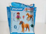 a box of playmobil with a horse and a dog on it