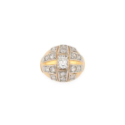 a diamond and eighteen karat gold ring