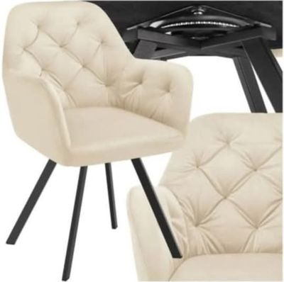 Chaise pivotante en velours Lucia - Photo 1