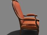 an old chair with a red upholstered upholstered upholstered upholstered upholstered