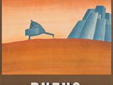 an image of a painting of a man standing on top of a hill