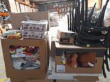 many boxes of stuff that are stacked on top of each other