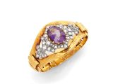 une bague en améthorate et diamants