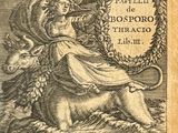 an old book with a picture of a woman and a dog
