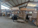 a room filled with lots of wooden furniture in it