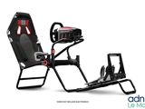 a close up of a video game chair with a remote control