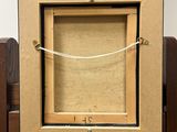 a picture of a wooden frame with a rope on it