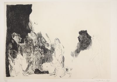 une image d'un dessin en noir et blanc d'un groupe de personnes