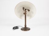 an image of a table lamp with a white shade on top of it