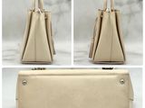 a close up of two photos of a handbag and a purse
