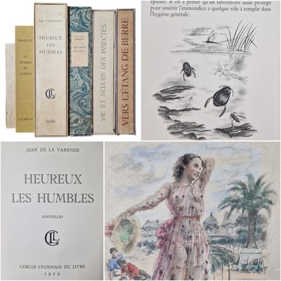 un collage de livres comportant des images d'une femme et d'oiseaux