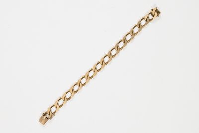 Gourmette En or jaune 18 K (750‰), maille gourmette, fermoir…