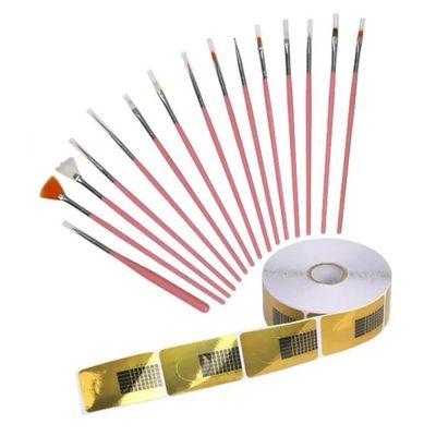 lot de 13 paquets de 500 Chablons pour Ongles Et 15 pinceaux…