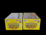 two boxes of one piece of cake on a black background