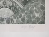 a black and white drawing of a man and a woman