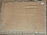 a picture of a picture of a stone slab on a table