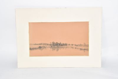 Ecole du XIXème siècle. L'étang et le village. - Photo 1