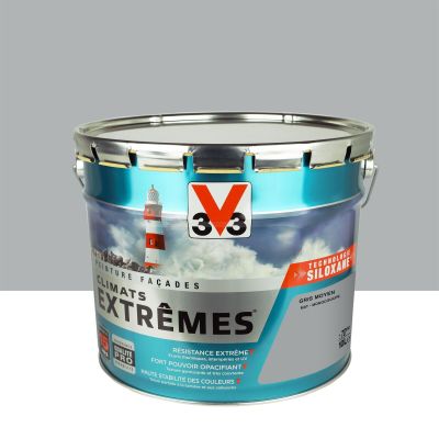 5 / Peinture façade V33 climats extrêmes 10L "Gris Moy…