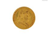 l'image d'une pièce d'or sur laquelle figure le portrait d'un homme