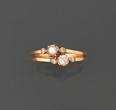 Bague en or jaune 18k 750 millièmes ornée d'un diamant de ta…