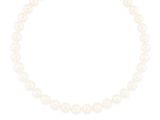 a white pearl necklace with a gold clasp on a white background