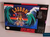 an image of a nintendo game box with a picture of a castle on top of a wave