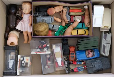 a box full of toys and other items that are in it