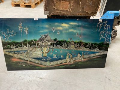 a picture of a painting on the floor of a store
