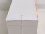 a close up of a white box on a table