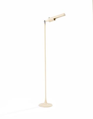 floor lamp with a white base and a white base with a light on top of it