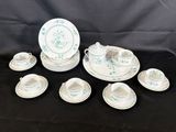 an image of a group of tea cups and saucers on a table