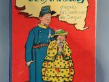 an old children ' s book with a picture of a man and a woman