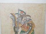 a picture of a painting of a man holding a sword