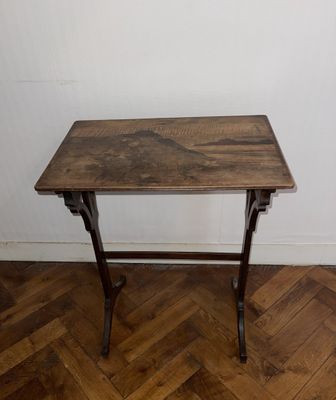 Établissements GALLÉ - Table, plateau marqueté d'un paysage …