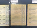 Plusieurs documents sont exposés dans une vitrine.