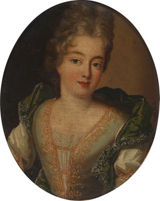 Portrait d'une dame en robe verte