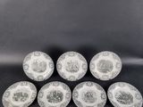 a set of six wednestone dinner plates