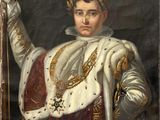 une image représentant un tableau où l'on voit un homme coiffé d'une couronne et tenant une épée