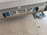 a close up of a license plate on a car