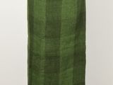a green plaid skirt with fringes on a mannequin mannequin