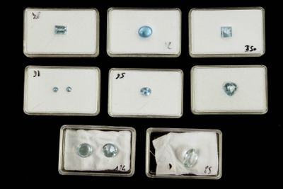 AIGUE MARINE, lot 10 de pierre, totalisant 27.26 carats, com…