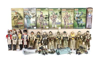 a lot of action figures that are lined up together
